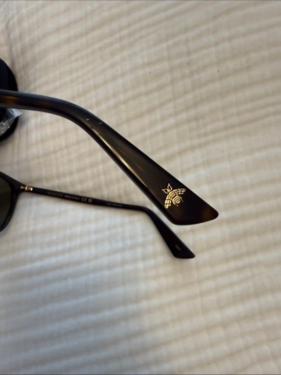 Gucci Black Eyewear with Gold Accents New main image 7